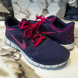 Nike Women's Free Run Purple/Pink Sneakers Size 9 Running Shoes Walking Gym